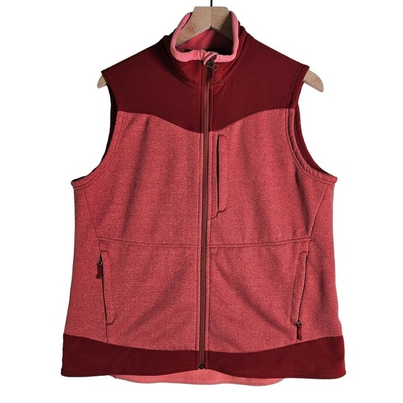 ExOfficio Dri Release Fleece Zip Vest Women's L Heather Pink Red - Picture 1 of 9